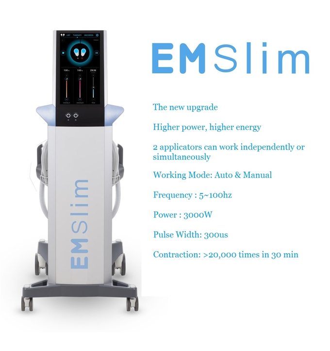 Músculo ardiente gordo electromágnetico de la máquina del cuerpo del EM Sculptingure del ccsme que adelgaza que construye el sistema de refrigeración por aire 100hz